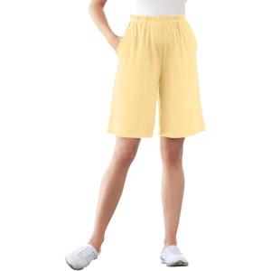 Woman Within Plus Size 7-Day Knit Short(Banana)