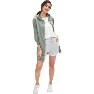 ellos Plus Size French Terry Drawstring Shorts(Heather Grey)