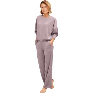 ellos Plus Size Stretch Velour Wide Leg Pull-On Pants(Lilac Blush)