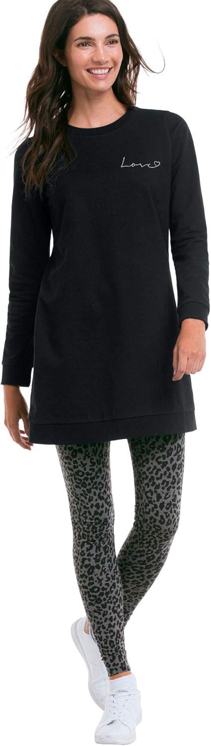 imageEllos Plus Size French Terry Love Tunic SweatshirtMisty Rose