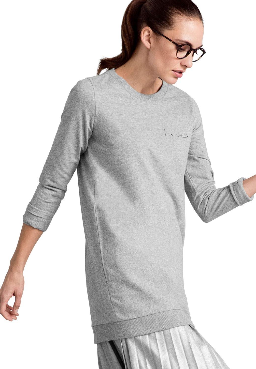 imageEllos Plus Size French Terry Love Tunic SweatshirtMisty Rose