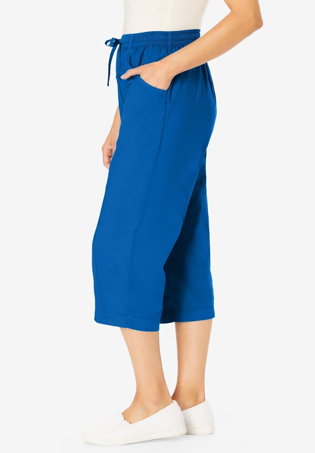 imageWoman Within Plus Size Boardwalk CapriBright Cobalt