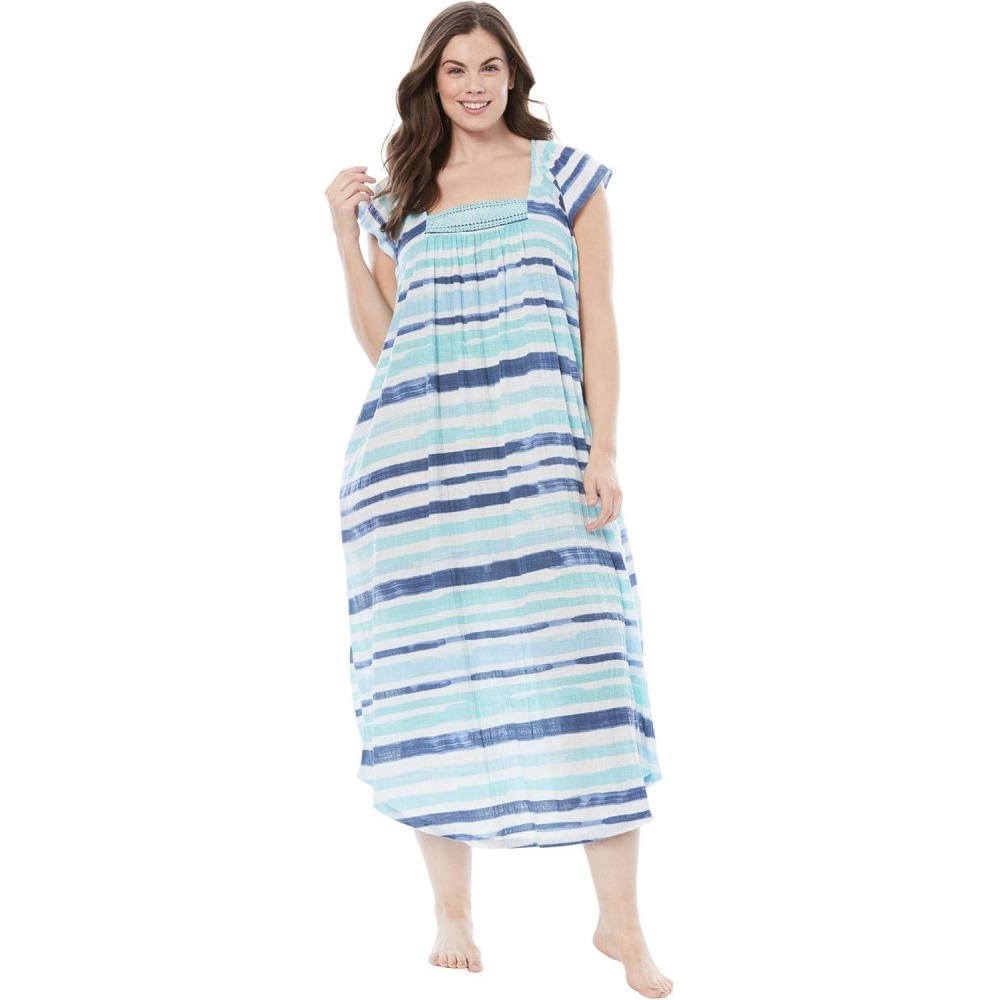 imageDreams amp Co Plus Size Whisperweight Gauze Nightgown