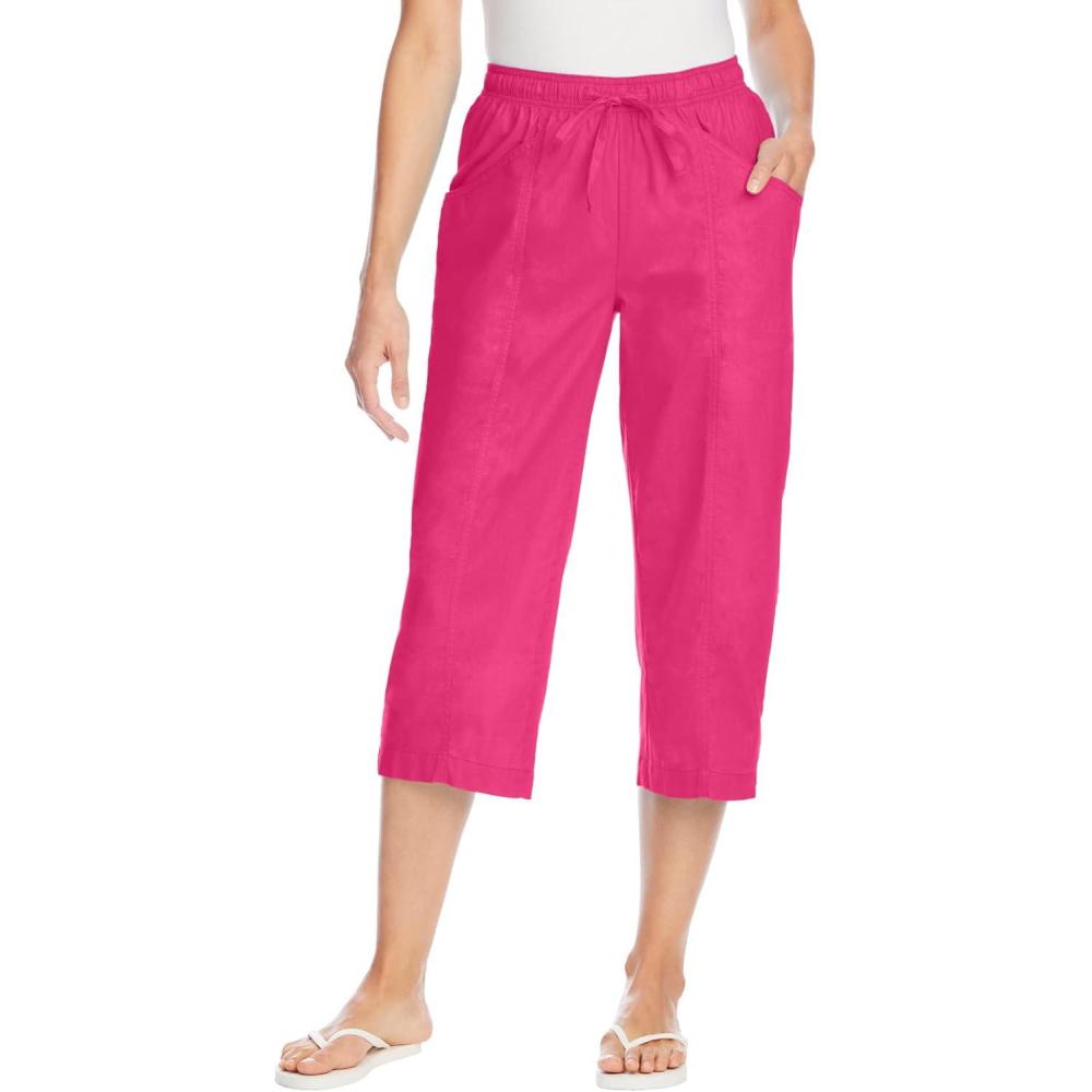 imageWoman Within Plus Size Boardwalk CapriRaspberry Sorbet