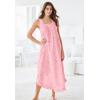 Dreams & Co. Plus Size Long Embroidered Gown(Rose Quartz)
