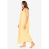 Dreams & Co. Plus Size Short Embroidered Nightgown(Banana)
