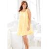 Dreams & Co. Plus Size Short Embroidered Nightgown(Rose Quartz)