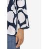 Ellos Plus Size Bell Sleeve A-Line Knit Tunic(Black Floral Print)