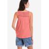 Ellos Plus Size Crochet Lace Tank(Sweet Coral)