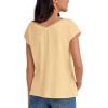 Ellos Plus Size Crochet Trim Tee(Dusty Maize)