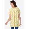Woman Within Plus Size A-Line Knit Tunic(Primrose Yellow Buffalo Plaid)