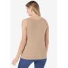 Woman Within Plus Size Beaded Tank Top(New Khaki)