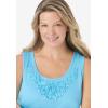 Woman Within Plus Size Beaded Tank Top(Raspberry Sorbet)