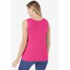Woman Within Plus Size Beaded Tank Top(Raspberry Sorbet)