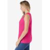 Woman Within Plus Size Beaded Tank Top(Raspberry Sorbet)