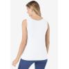 Woman Within Plus Size Beaded Tank Top(White)