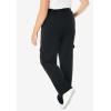 Woman Within Plus Size Better Fleece Cargo Sweatpant (Petite & Tall Available)(Black)
