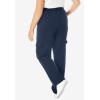 Woman Within Plus Size Better Fleece Cargo Sweatpant (Petite & Tall Available)(Navy)