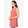 Woman Within Plus Size Notch Swing Tunic(Sweet Coral)