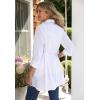 Woman Within Plus Size Perfect Pocket Long Shirt(White)