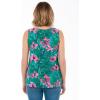 Woman Within Plus Size Perfect Printed Scoopneck Tank(Emerald Tropical Bloom)