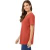 Woman Within Plus Size Perfect Short-Sleeve V-Neck Tee (Petite Available)(Burnt Red)