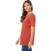 Woman Within Plus Size Perfect Short-Sleeve V-Neck Tunic(Burnt Red)