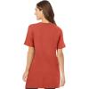 Woman Within Plus Size Perfect Short-Sleeve V-Neck Tunic(Burnt Red)