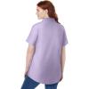 Woman Within Plus Size Petite Perfect Short Sleeve Shirt(Pale Lilac)