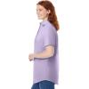 Woman Within Plus Size Petite Perfect Short Sleeve Shirt(Pale Lilac)