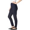 Woman Within Plus Size Petite Pull-On Elastic-Waist Stretch Fineline Denim Jeans – 28 WP, Indigo Sanded