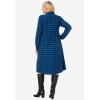 Woman Within Plus Size Plaid Flannel A-Line Shirtdress(Bright Cobalt Plaid)