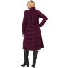 Woman Within Plus Size Plaid Flannel A-Line Shirtdress(Deep Claret Plaid)