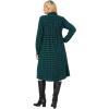 Woman Within Plus Size Plaid Flannel A-Line Shirtdress(Rich Jade Plaid)