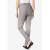 Woman Within Plus Size Pull-On Elastic-Waist Stretch Fineline Denim Jeans – 28 W, Grey Denim