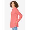 Woman Within Plus Size Relaxed Waffle-Thermal Tunic(Sweet Coral)