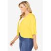 Woman Within Plus Size Rib Trim Cardigan Shrug Sweater(Primrose Yellow)