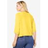 Woman Within Plus Size Rib Trim Cardigan Shrug Sweater(Primrose Yellow)