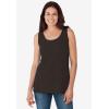 Woman Within Plus Size Scoopneck Tank(Pretty Turquoise)
