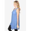 Woman Within Plus Size Sleeveless Hanky Hem Tunic(French Blue)