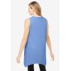 Woman Within Plus Size Sleeveless Hanky Hem Tunic(French Blue)