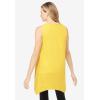 Woman Within Plus Size Sleeveless Hanky Hem Tunic(Primrose Yellow)