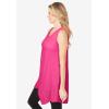 Woman Within Plus Size Sleeveless Hanky Hem Tunic(Raspberry Sorbet)
