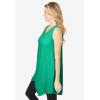 Woman Within Plus Size Sleeveless Hanky Hem Tunic(Tropical Emerald)