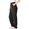 Woman Within Plus Size Tall Straight-Leg Stretch Ponte-Knit Pull-On Pants(Heather Charcoal)