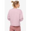 ellos Plus Size Boxy Fleece Sweatshirt(Misty Rose)
