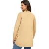 ellos Plus Size Curved Hem Sweatshirt Tunic With Side Snaps(Dusty Maize)