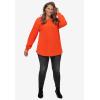 ellos Plus Size French Terry Blouson Sleeve Sweatshirt Tunic(Violet Plum)