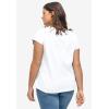 ellos Plus Size Graphic Scoop Neck Tee(White Heart)