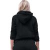 ellos Plus Size Hooded Fleece Boxy Sweatshirt(Black)
